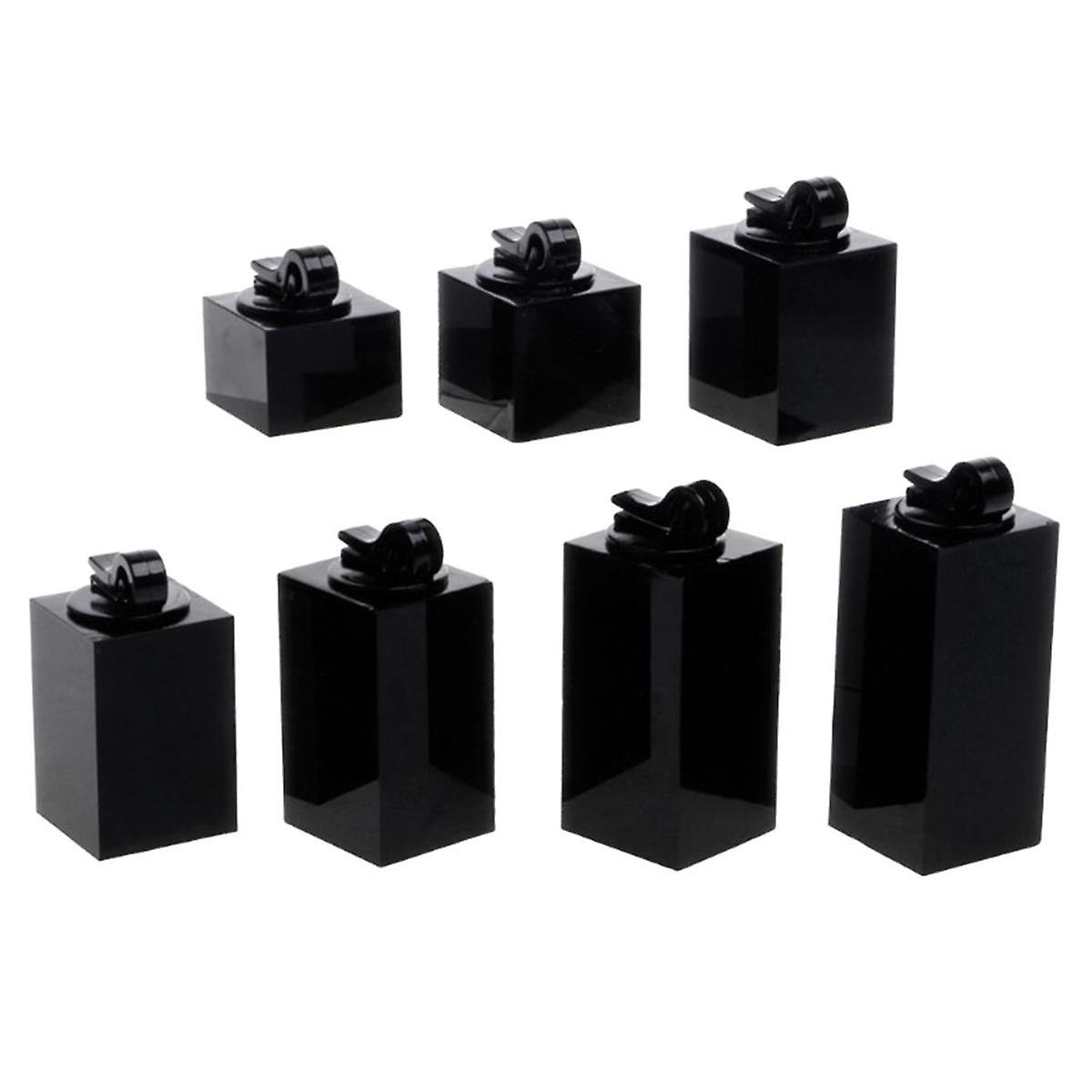 7Pcs Different Height Square Finger Ring Jewelry Display Stand Holder Photography Props Showcase Or