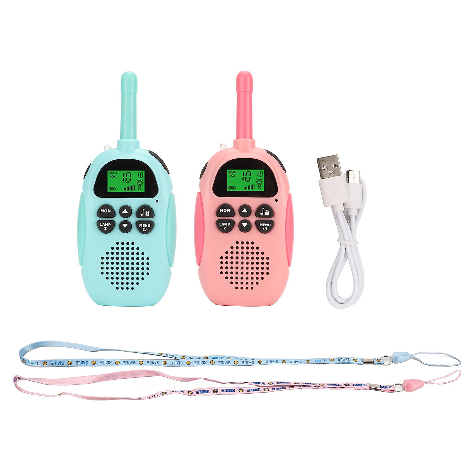 Kids Walkie Talkie Blue Pink Portable Wireless Cute 3km Parent-Child Interactive Toy