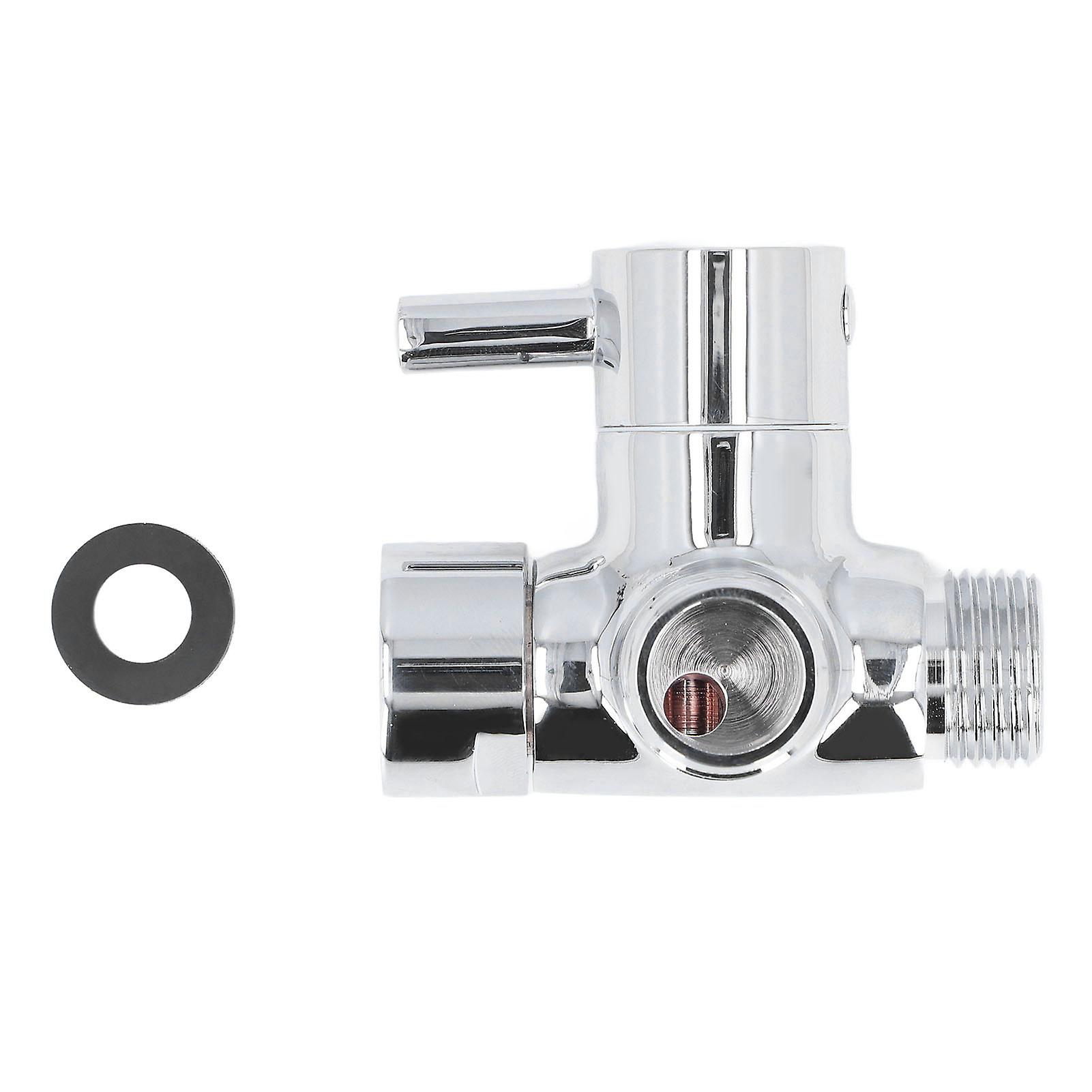 3-Way Universal Shower Valve for Home, Solid Brass Shower Arm Diverter Ensures Smooth Water Transition Between Handheld and Fixed Showerheads,