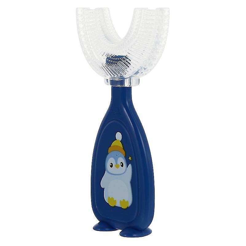 10.5X5.5cm Blue Toothbrushes 1pc Delicate U-shape Kids Toothbrushes Comfortable Handheld Cartoon Too