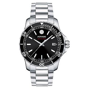 Montre analogique à quartz suisse Movado série 800 pour hommes avec bracelet en acier inoxydable 2600135