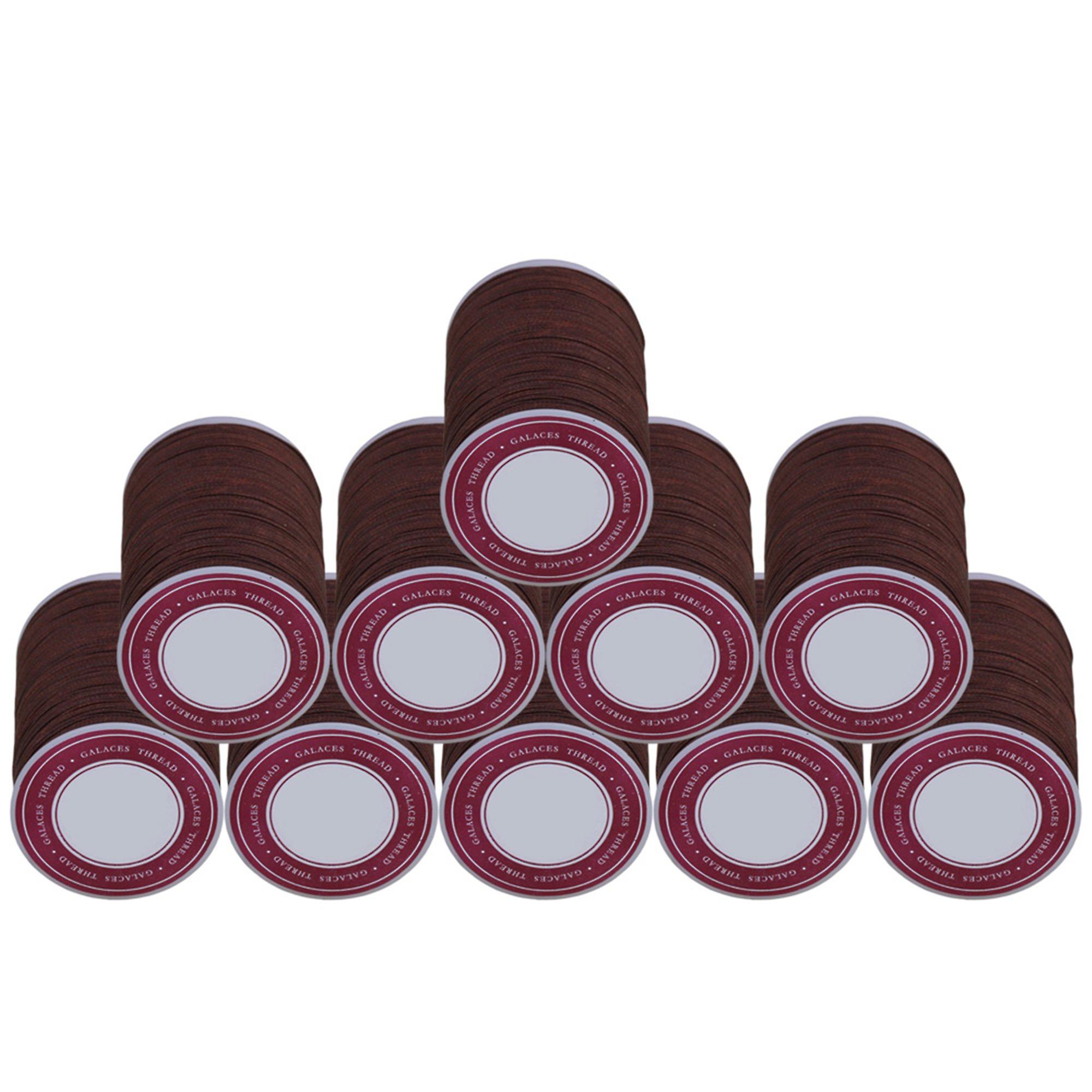 10 Pieces Brown 0.5mm Waxed Polyester Round Braided Leather Sewing Thread Cord