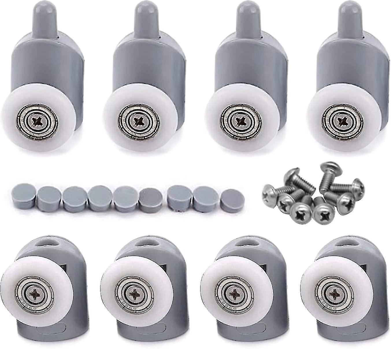 23mm 8 Pcs Roller Roller Caster Wheel For Shower Door, Bathroom Sliding Door Rollers