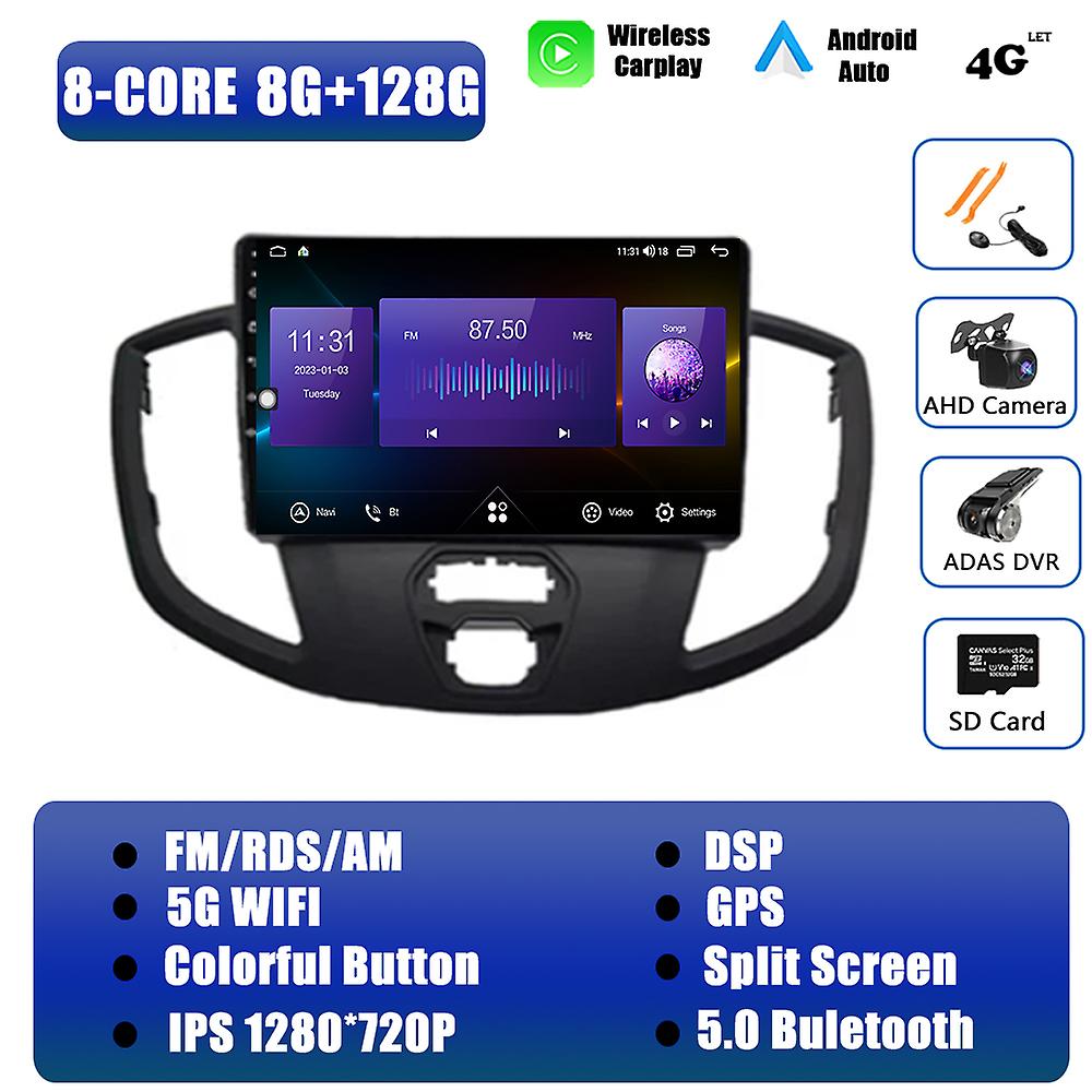 Radio For Ford Transit 2015 2016 2017 2018 Android 13 Carplay Car Multimedia Player Intelligent System Auto Navigation Stereo