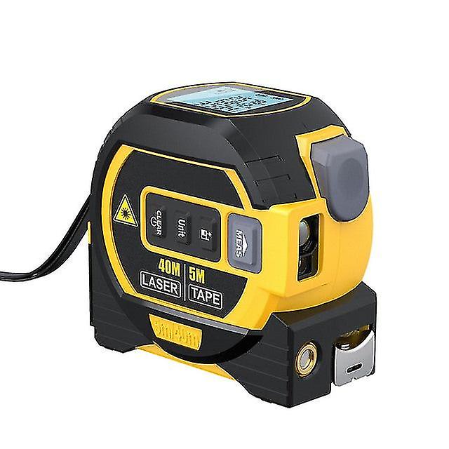 ABS Mangan Stahldraht Gürtel 3 In 1 Laser Entfernungsmesser 5m Maßband Lineal Infrarot 60m Range Finder Werkzeuge 85 * 82 * 56mm