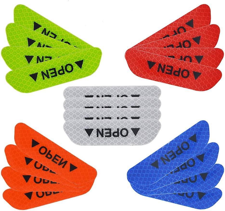 Advanced open door anti-collision warning reflective stickers, universal car stickers safety card w
