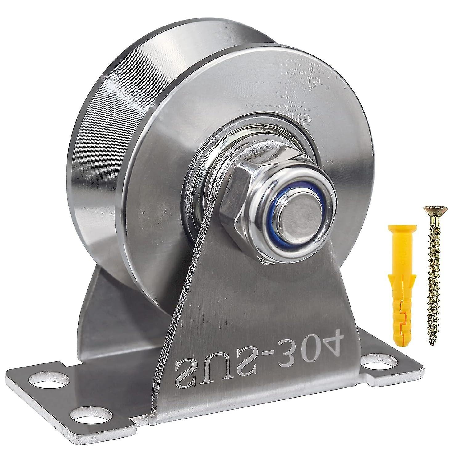 Groove Wheel Pulley Stainless Steel Pulley Block Super Silent Single Pulley Block For Diy Gym Equipm