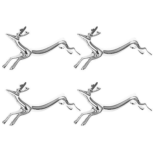 4er-Pack Essstäbchenhalter, Besteckhalter, Ablage für Essstäbchen (Silber)
