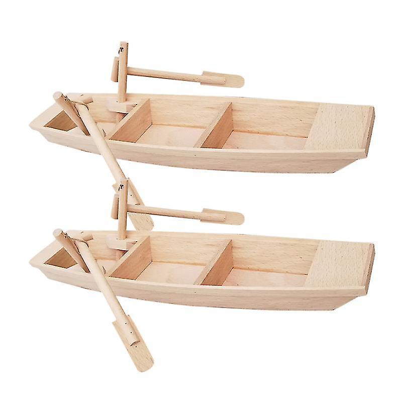 2pcs Wood Boats