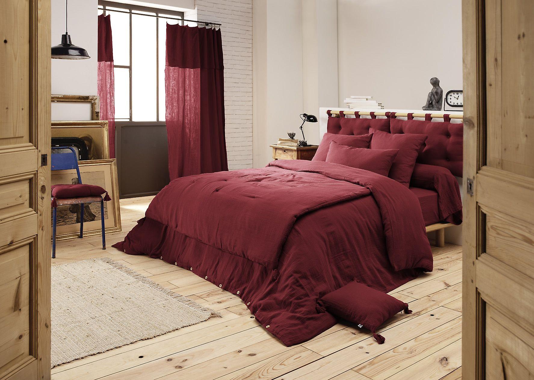 Duvet cover 240 x 220 cm GAÏA Wine red