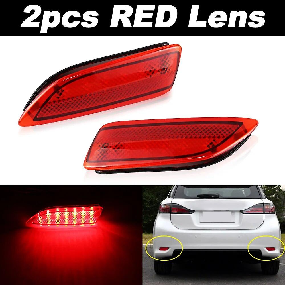1pair Red/smoke Lens Rear Bumper Lights Led Reflector Brake Stop Signal Running Lamp For Toyota Corolla Lexus Ct200h 2011-2013