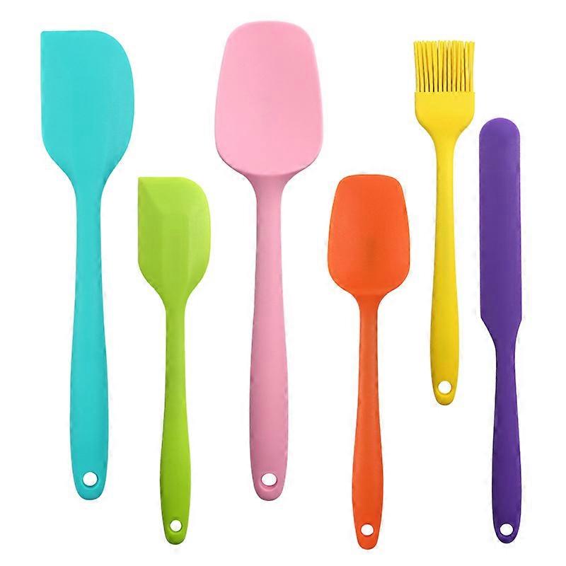 Set Of 6 Silicone Kitchen Baking Utensils And Spoons Cooking Tools
