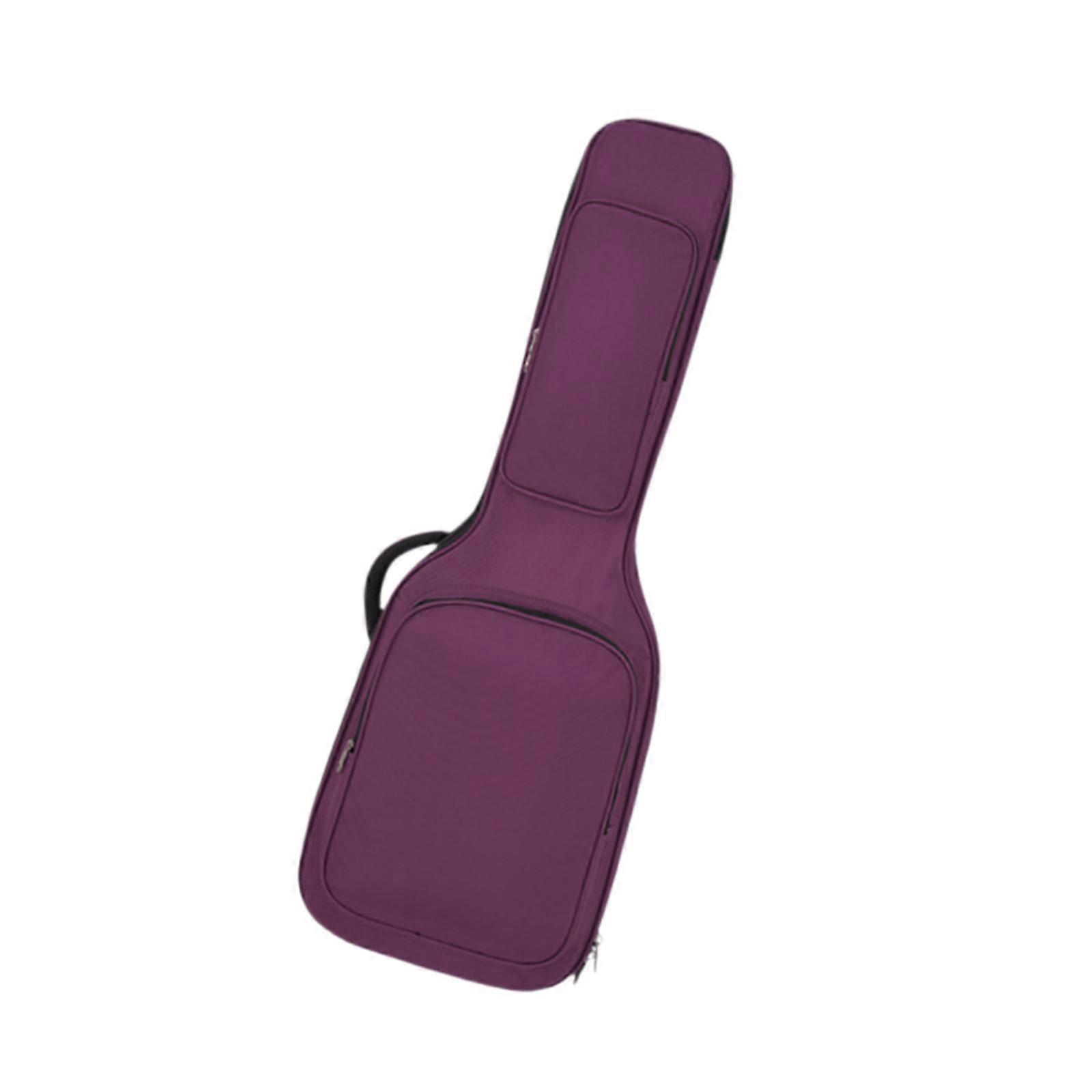 Elgitarr Väska Handväska Gitarr Ryggsäck för Klassisk Gitarr Basgitarr lila