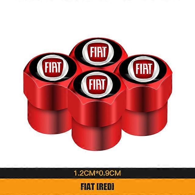 4PCS Metal Alloy Car Wheel Tire Valve Stem Caps For FIAT 500 Grande Punto Tipo Stilo UNO Astra Bravo Panda Freemont Linea Strada shry