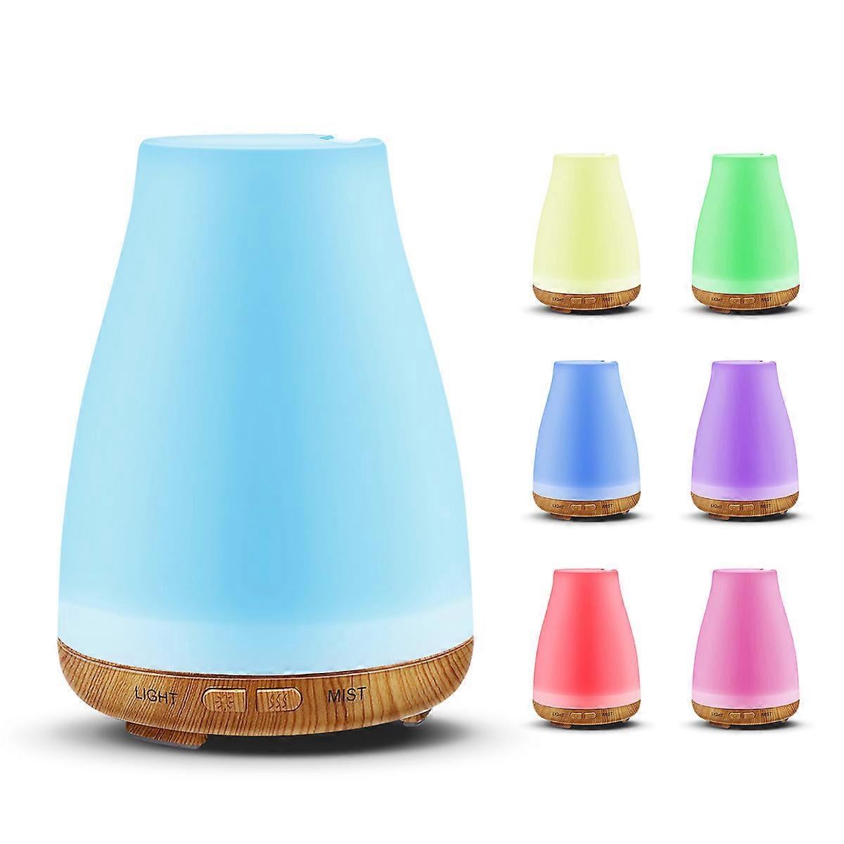 Essential Oil Diffuser, Upgraded Diffusers for Essential Oils Aromatherapy Diffuser Cool Mist Humidifier with 7 Colors LED Lights 2 Mist Mode Waterles