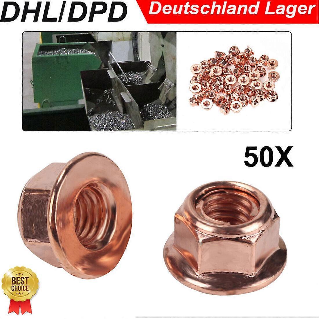 50 Stck Auspuff Mutter M8 SW 13 Kupfermutter Krmmermutter Turbolader Krmmer