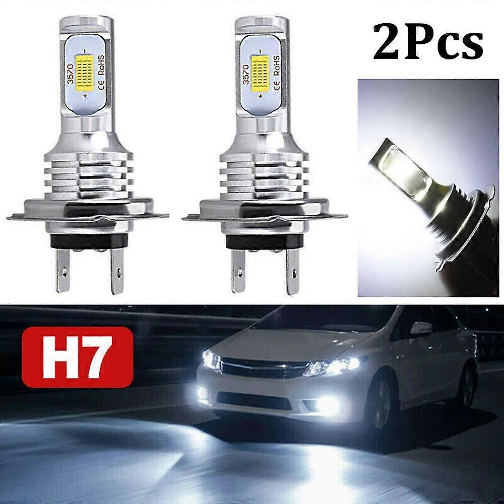 1 Pair H7 LED Headlight Bulbs Kit High or Low Beam 55W 8000LM Super Bright 6000K White Headlights High Beam Low beam ST1M588