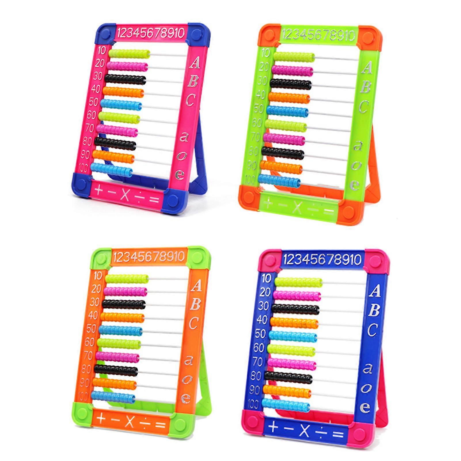 Abacus Kindergarten Kids Colorful Bright Color Smooth Standing Neck Protection Students Math Calculation Ability Promotion Counting Frame Abacus Toy