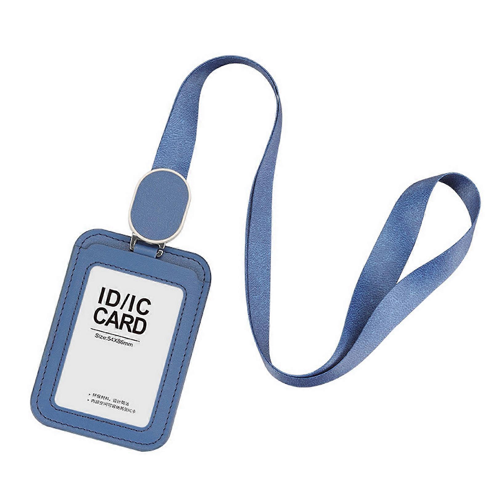 ID Badge Holder with Durable Lanyard Transparent Design Retractable Reel ID Card Holder for Work Outdoor