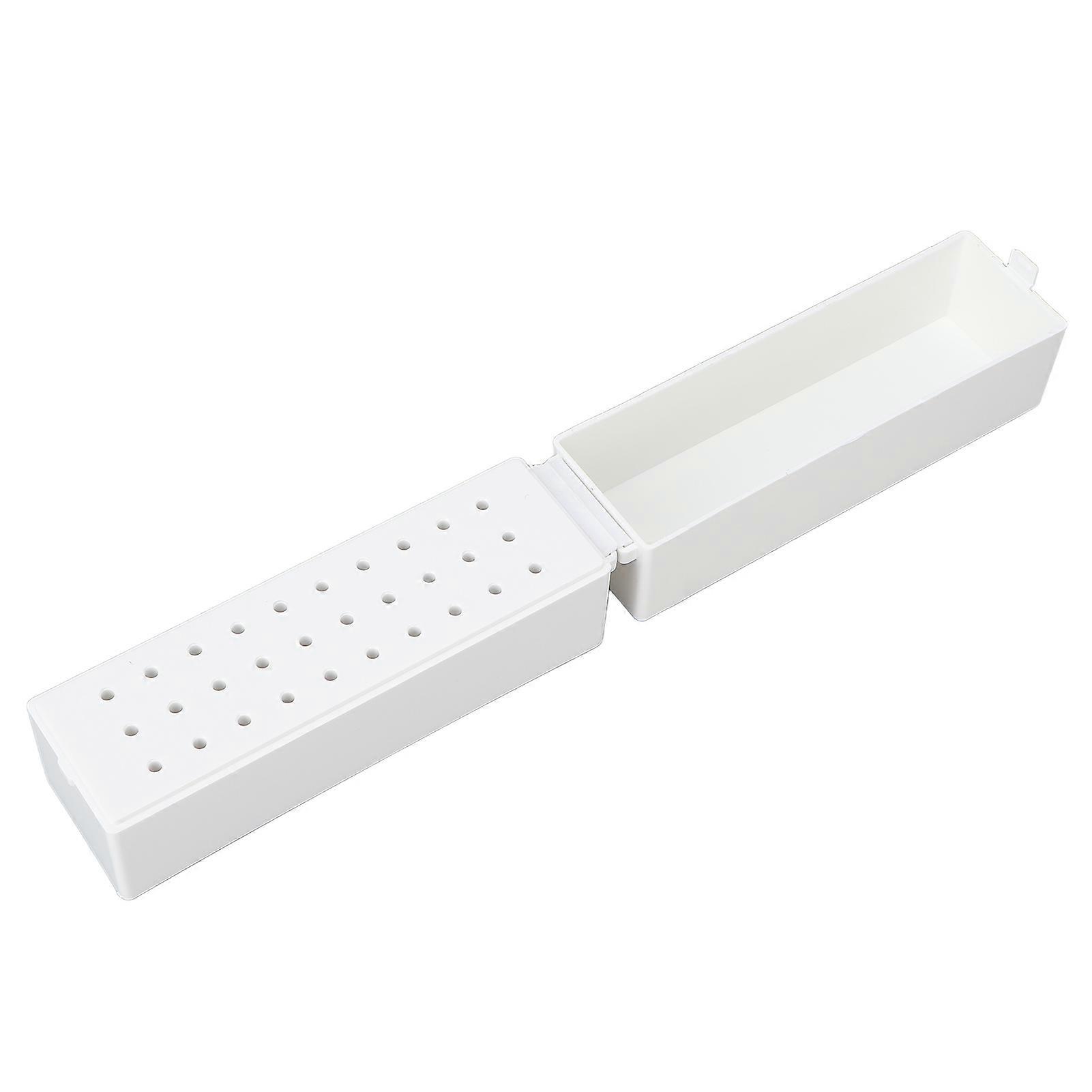 Nail Drill Bits Holder Abs Dustproof Manicure Tools Stand Displayer Organizer For Salons