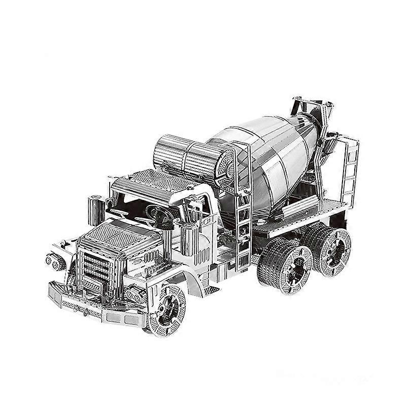 MODEL 3D Metal Model Kit CEMENT MIXER Engineering Vehicle Assembly Model DIY 3D Cut Model Puzzle Toy for Adult