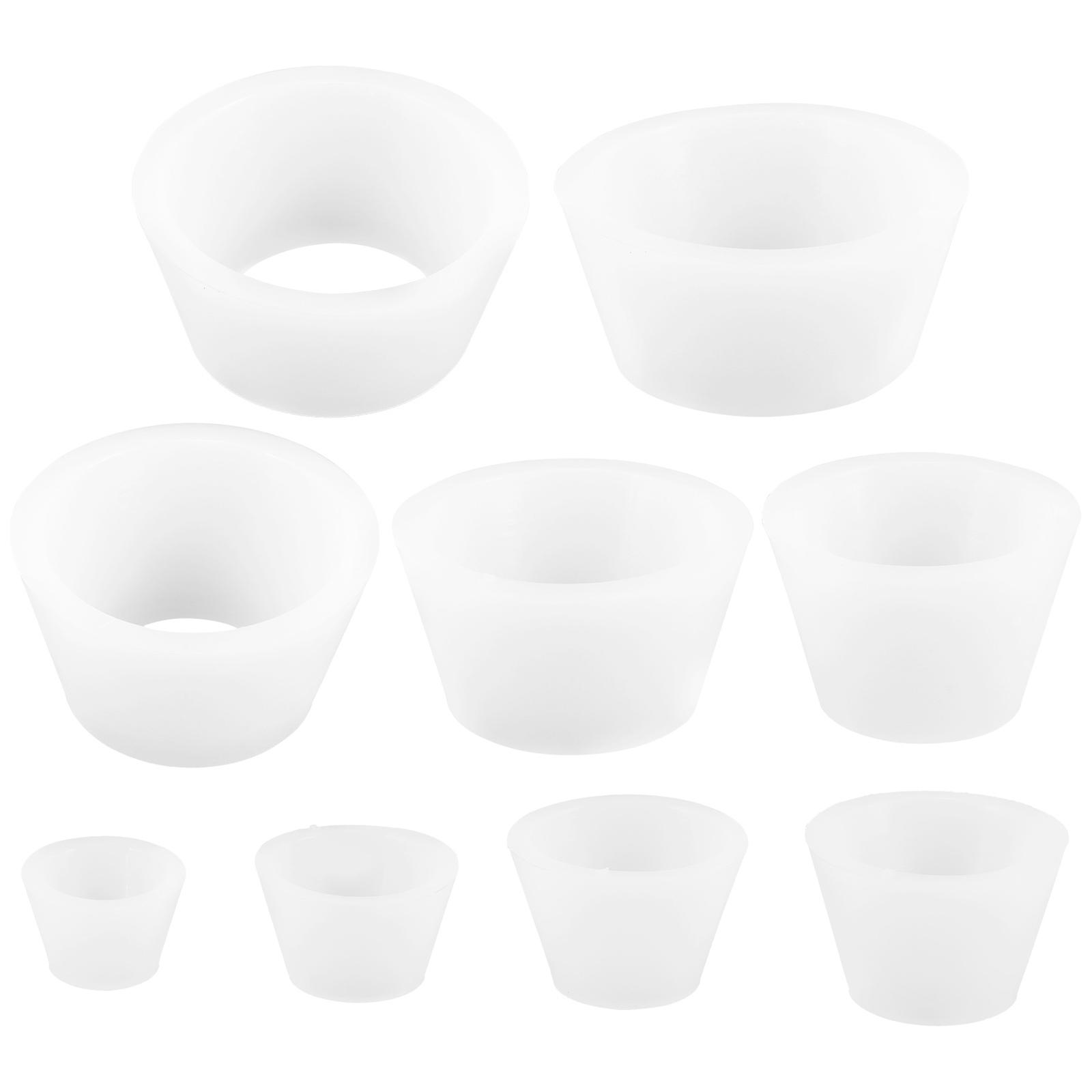 9pcs Funnel Flask Adapter Set Tapered Collar Funnel Filter Attachments Funnel Filtering Kit