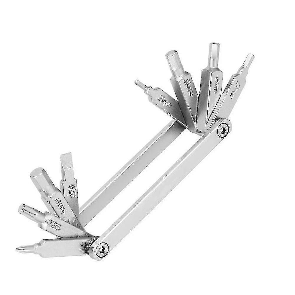 Folding Tool Set With Screwdrivers And Hex Key Wrenches, Tool Set With 8 Functional Tools Included