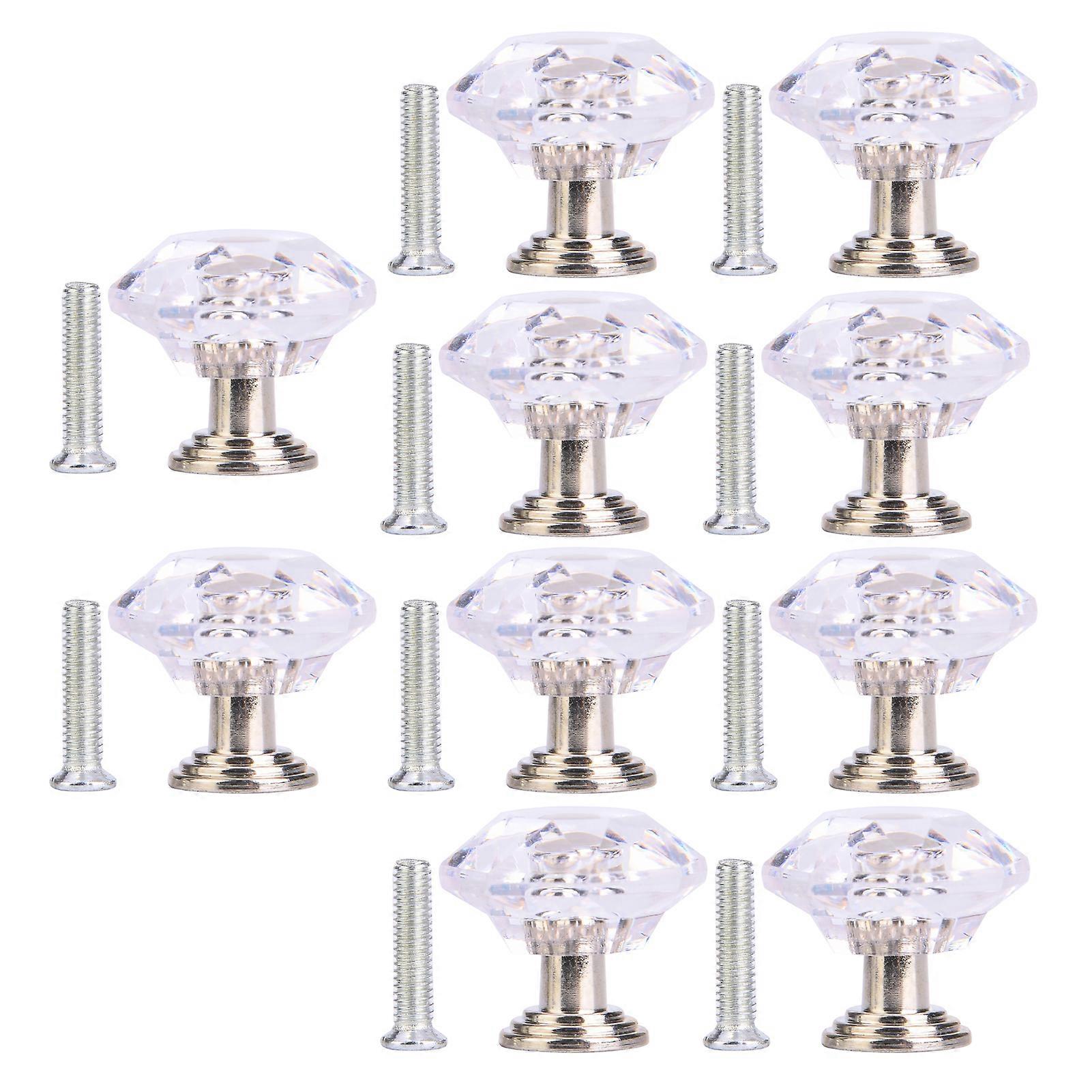Diamond Shape Acrylic Cabinet Door Knobs European Style CrystalDrawer Pulls HandlesC Type Diamond Shape Large