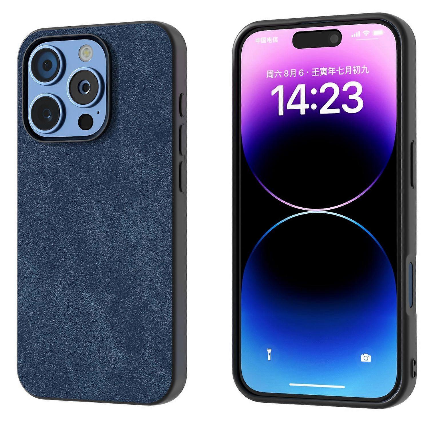 Black Frame PU Phone Case For iPhone 16 Pro