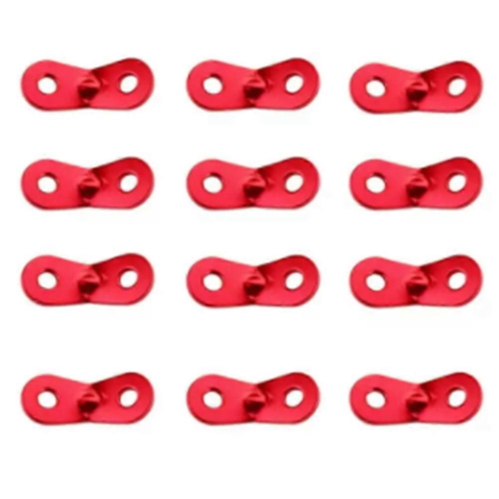 12 Pcs Aluminum Alloy Rope Adjuster Tent Tensioner 2 Hole Rope Adjuster for Tent Hiking and Camping