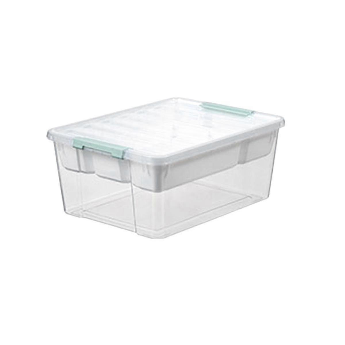 Deep Clear Plastic Stackable Storage Container Bin Box Tote with Clear Latching Lid Organizing Solution for Home