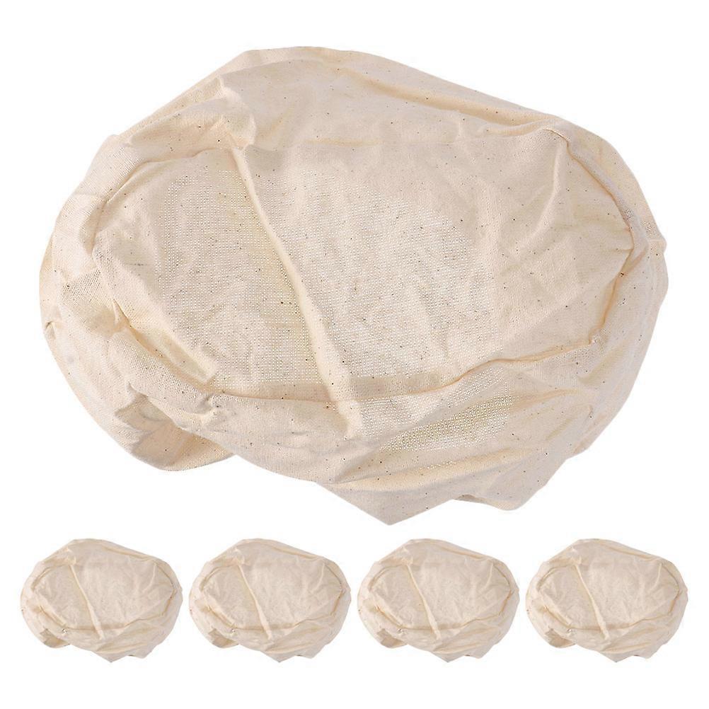 5pcs Bread Basket Cloth Covers Fermentation Basket Liners for Bakery Home Kitchen Baking