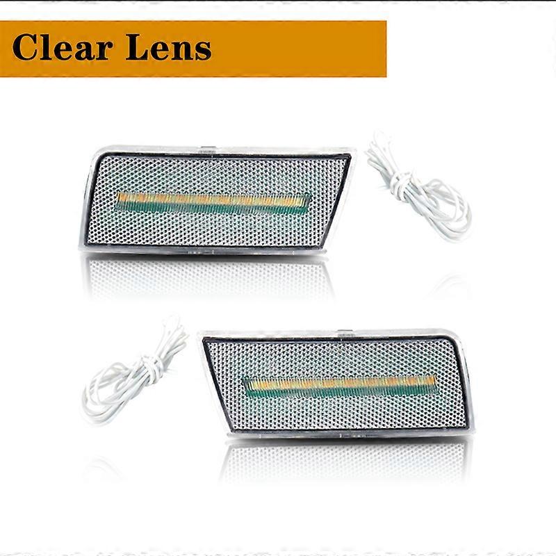 Switchback Amber LED Car Front Side Marker Turn Signal Lights w/ Xenon White DRL / Driving Lights For 2005-2010 Chrysler 300 12V