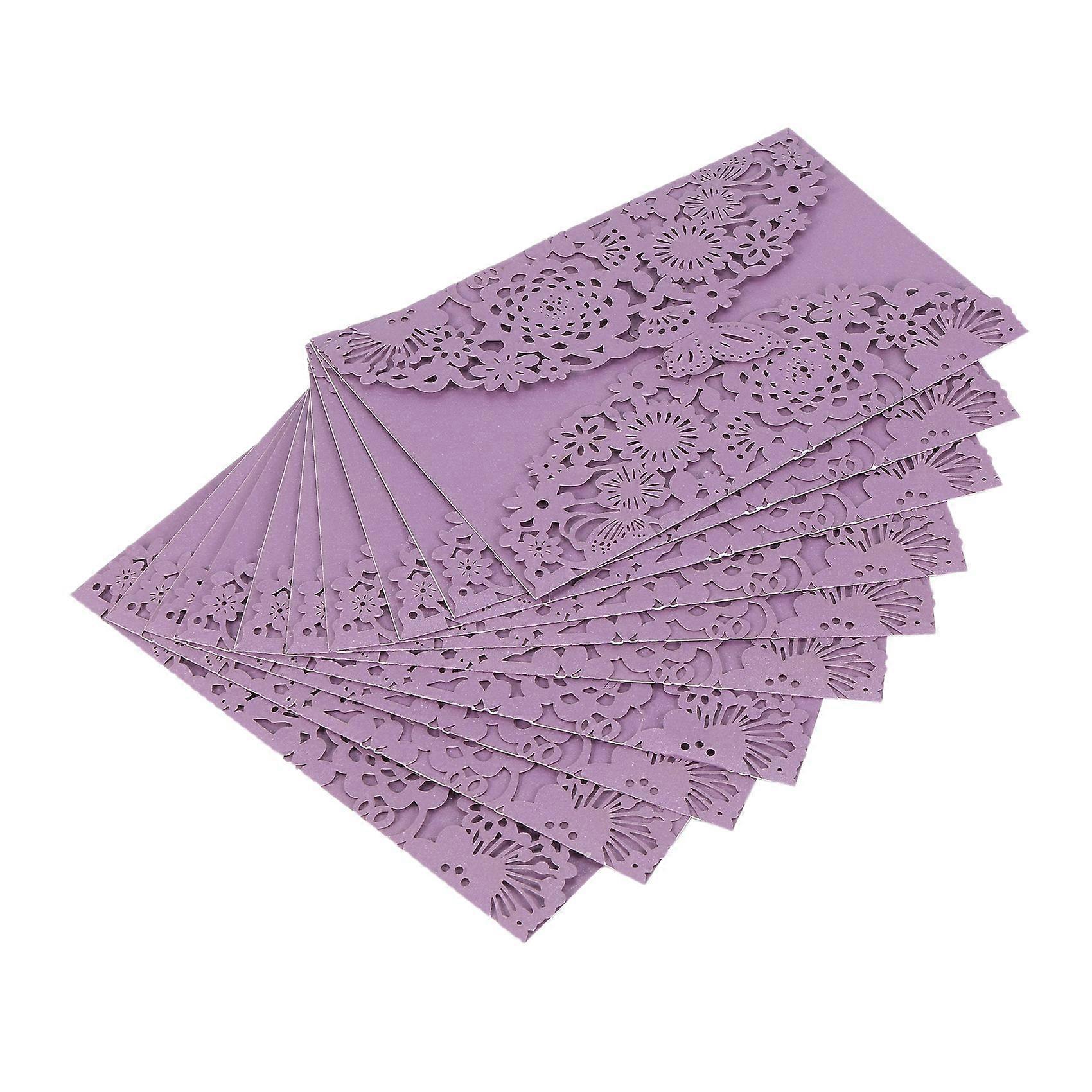 10Pcs/Set Delicate Carved Butterflies Wedding Party Invitation Card Envelope Invitations for Weddin