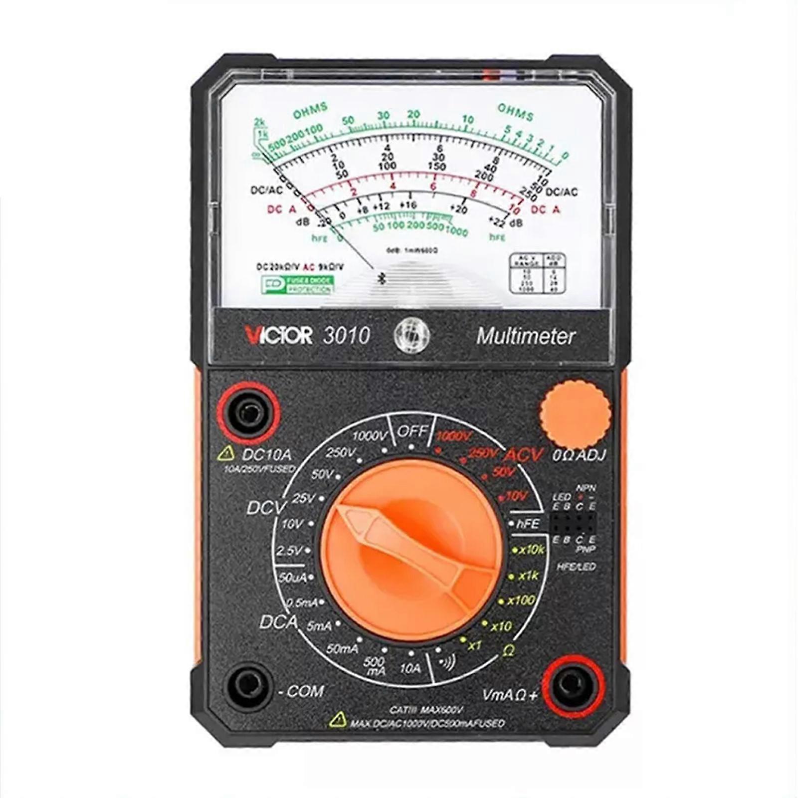 Victor Analoges Messgerät Multimeter Messgerät Multitester Sicherung Diodenschutz DC & AC