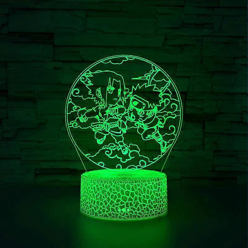 Nouveau Étrange Naruto Anime 3d Veilleuse Usb Coloré Dégradé Créatif Cadeau Led Lampe De Table