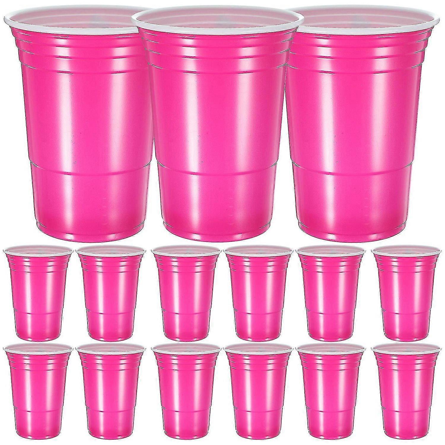 20 adet Plastik Parti Bardakları İçme Bardakları Düğün Kampı İçin Su Bardakları