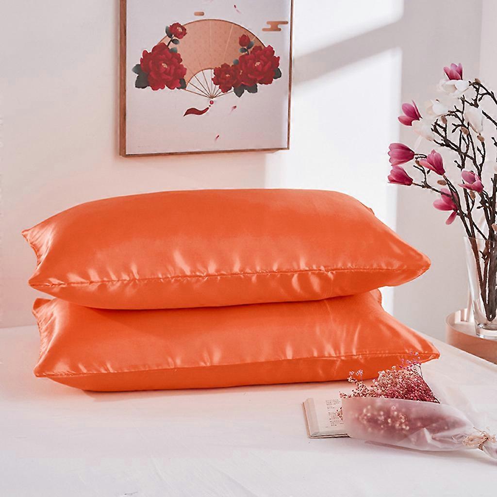 Custom Pillow Case Pillowcase Satin Silk Solid Color Bedding Envelope Closure Pillowcases