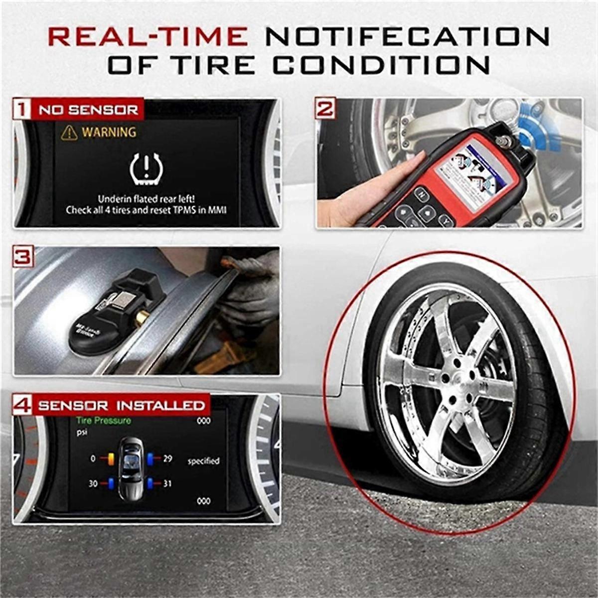 5Pcs Programmable MX Sensor 315MHZ+433MHz 2 in 1 Tire Pressure Sensor Monitor System Universal Editable for Tool