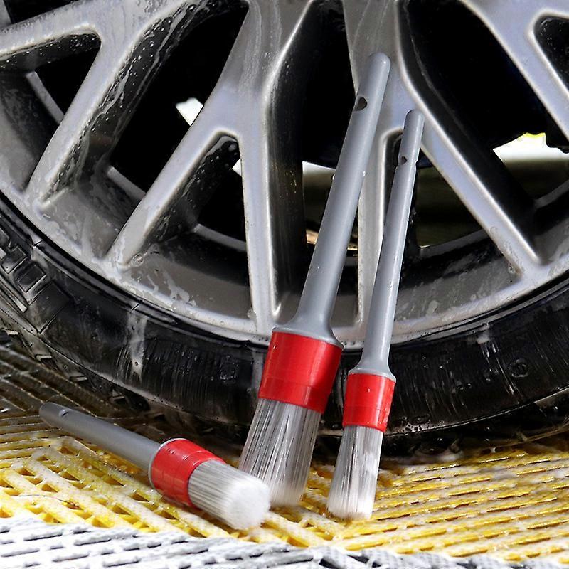 Super Soft Synthetic Bristle Detailing Brushes Set PP Handle for Wheels Tires Engine Bay Leather Seats Door Panels
