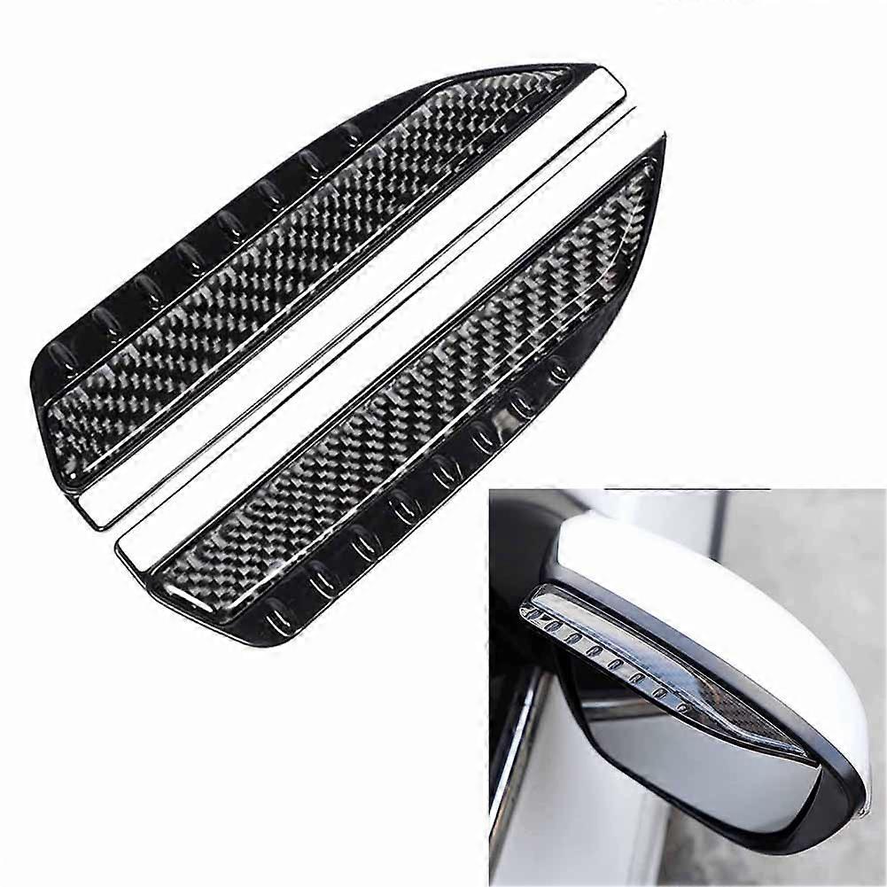 2pc Car Rearview Mirror Rain Eyebrow Visor Carbon Fiber Eyebrow Shade Snow Shade Rain Shield Guard Car Rearview Mirror Protector