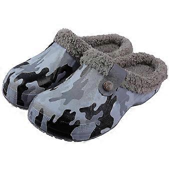 Women Autumn Winter New Warm Slippers Soft Waterproof Eva Plush Slippers Female Clogs Couples Home Indoor Fuzzy Shoes Camouflage