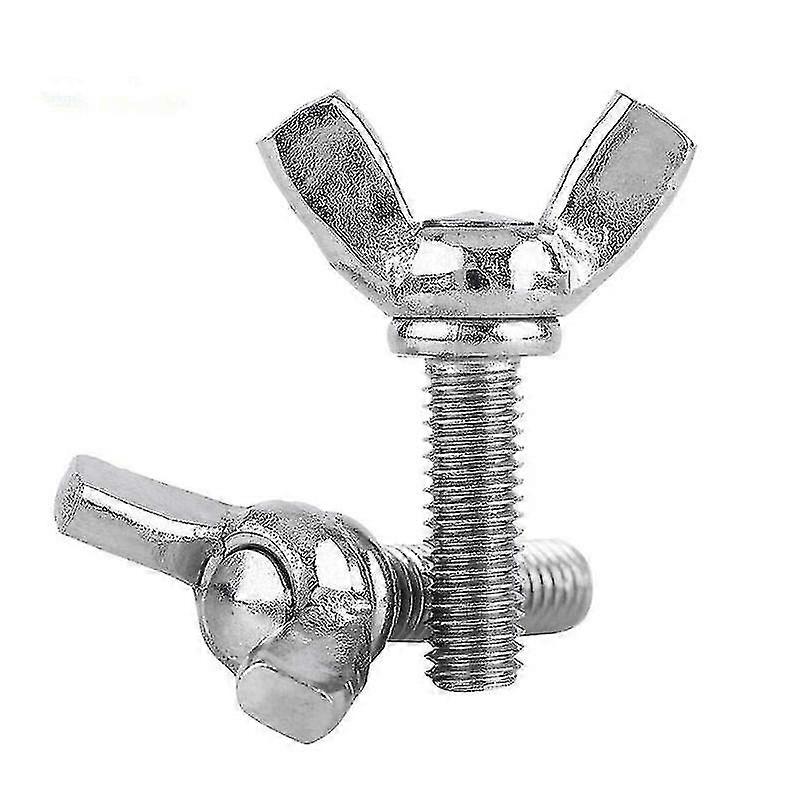 Set Of 10 Less Steel Wing Screws Wing Bolt Fasteners Hand Screws - M6x10mm