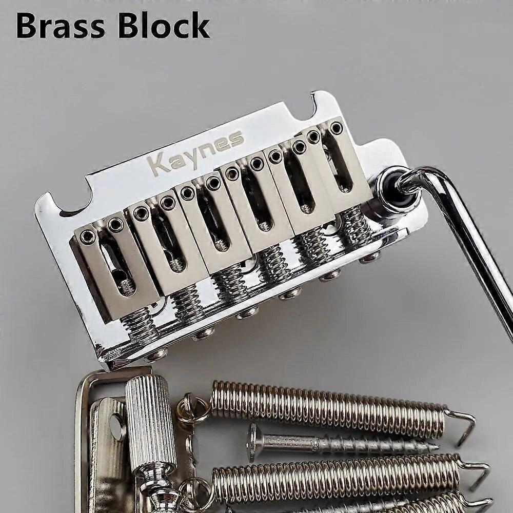 2ポストポイントエレキギタートレモロシステムブリッジブラスブロック付きストラトギターとsuhrギタークロームシルバーKY06