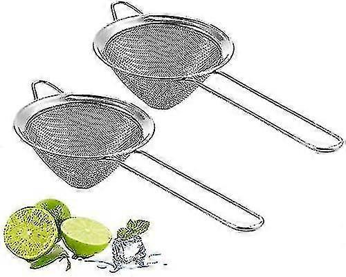 2pcs Fine Mesh Strainer For Bar -stainless Steel Conical Strainer For Cocktail Drink Bar Strainers Bartender Bar Tool