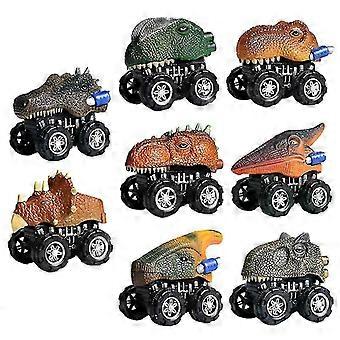 Assorted color toy cars 8 pcs pull-back car toys dinosaur model gliding car toy children playthings