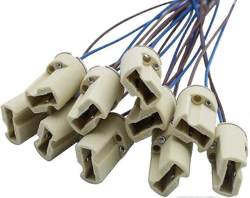 10 Pieces G9 Ceramic Lamp Holder, Halogen Lamps Ceramic Connector Socket, G9 Lamp Holder 250v G9 Socket Ceramic Light Lamp Holder