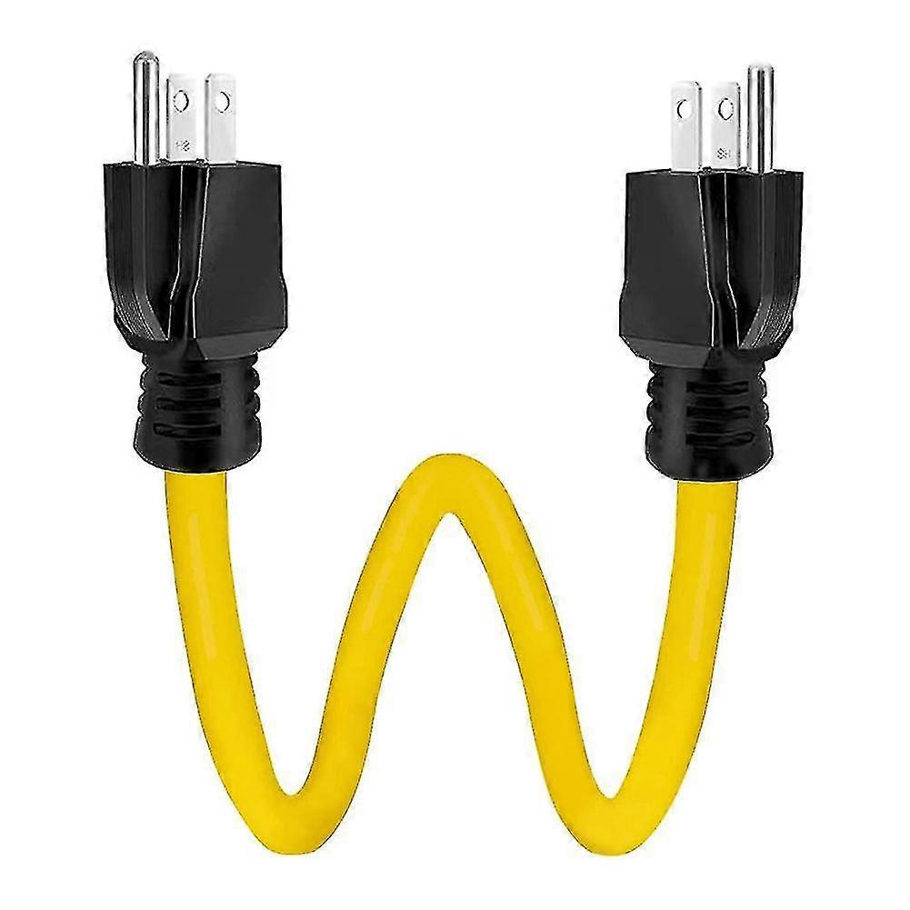 Male Extension Cord, Rv & Generator Adapter Cord, 5-15p For Transfer Switch, 12awg 125v Double Male