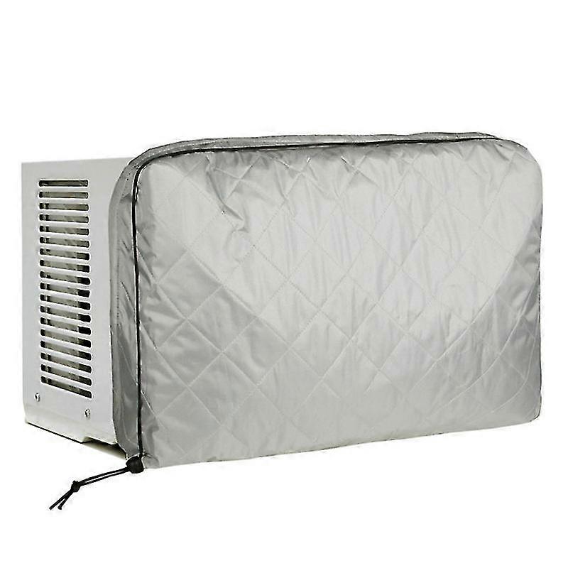 Indoor Air Conditioner Cover, White Window Unit Cover Anti-rust Adjustable Cover For Indoor Window Ac With Free Elastic Straps