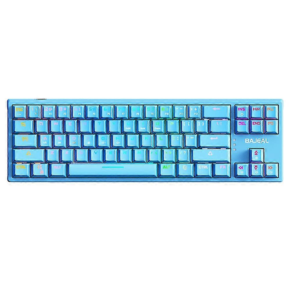 K71 Key Gaming Mechanical Keyboard 71-key Green Axis Keycap Usb Wired Mechanical Keyboard Gaming(b